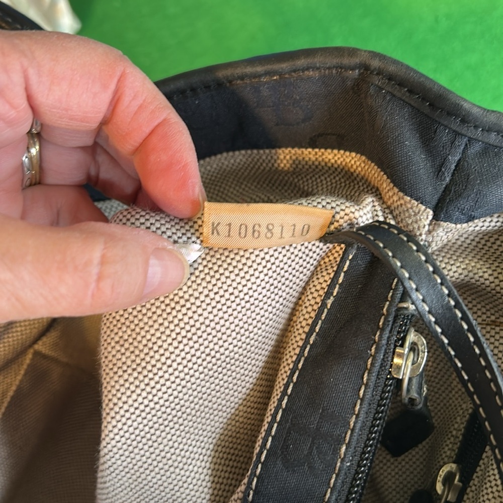 DOONEY & BOURKE SIGNATURE BLACK CANVAS SHOULDER HAND BAG TOTE #K1068110 - Picture 11 of 16